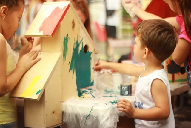 Child painting